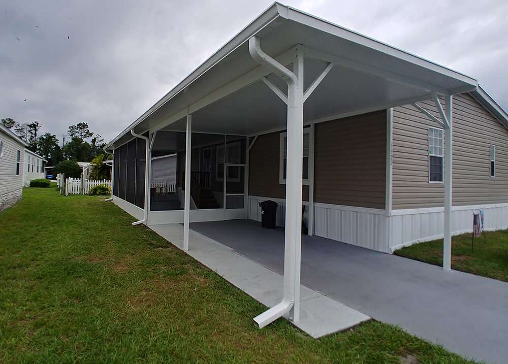 Custom carport and screen room combination